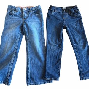 Two-Pair Kids Denim Jeans in Light Blue and Dark Blue